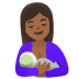 🤱🏾 breast-feeding: medium-dark skin tone display on Google